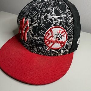 New York Yankees embroidered fitted hat, size 8